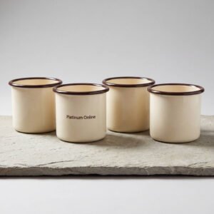 Enamel Camp Mug Set, 4 Pack